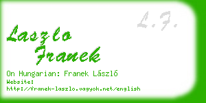 laszlo franek business card